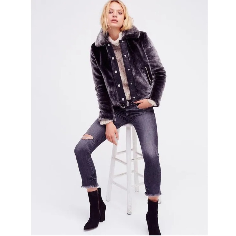 Free People fur jacket size M